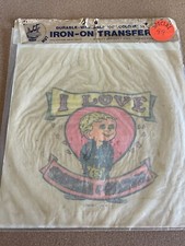 Vintage 1970  s   I Love Grandma  Grandpa   Transfer Iron On MIP