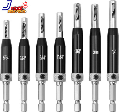 Vix Bits Self Centering Clic Change Door Hinge Drill Bit Set High-Speed Steel US