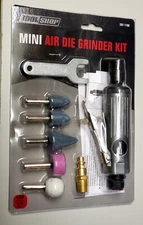 MINI AIR DIE GRINDER TOOL KIT w/ ACCESORIES 5 1/4" Shaft Sones Grind Sand Polish