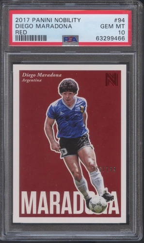 2017 Panini Nobiltà Rosso/199 Diego Maradona #94 PSA 10