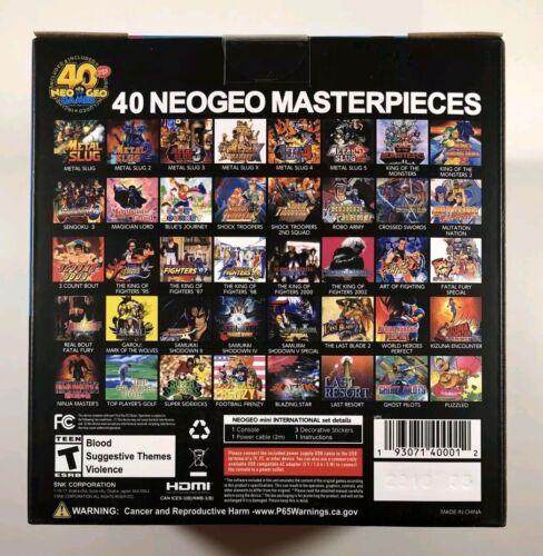 NEOGEO Mini International SNK 40th Console Plus Black Mini Pad - Brand New - Picture 3 of 9