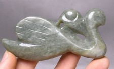 8CM China Hongshan Culture Old Jade Carve Praying Mantis Animal Amulet Pendant 