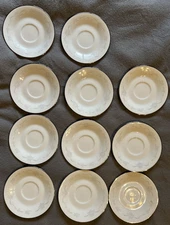 11 Noritake Casablanca 6842 5 7/8" Saucers Gray White Floral Sprays Platinum
