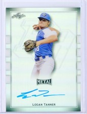 2018 Leaf Perfect Game Metal LOGAN TANNER Silver Refractor AUTO RC Autograph