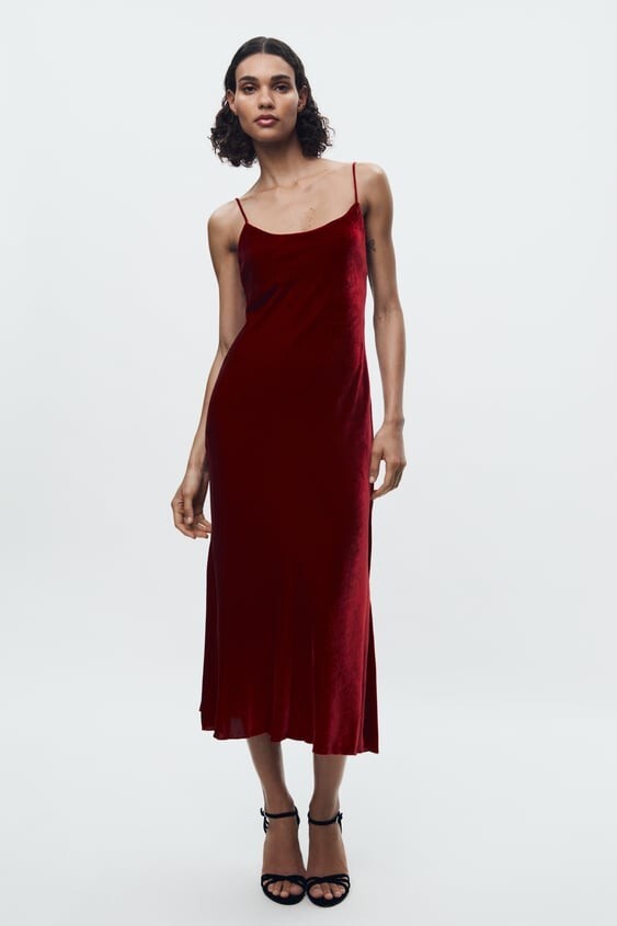 【美品】sahara 2way Velvet Embroidery Dress Short Sleeve Velvet Embroidery A-Line Dress | David's Bridal