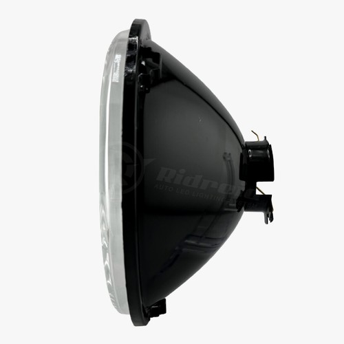 2x 7 Inch LED GLASS Headlight Round, ORIGINAL CLASSIC LOOK conversion Chrome - Picture 14 of 15