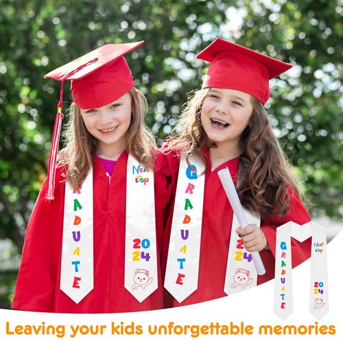 2Pcs Kindergarten Preschool Graduation Stole Printed Graduation Sash - Picture 6 of 7