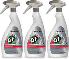 Cif Professional 2in1 Washroom Bathroom Cleaner Spray 750ml  x 3