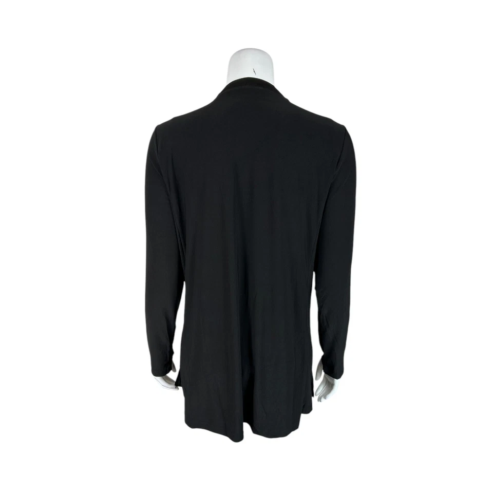 Dennis Basso Women's Sweater Italia Knit Cardigan Solid Black Medium Size - Image 2 of 2
