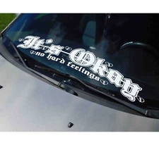 It's Okay NHF Rear Window Decal Car Sticker Banner JDM Vinyl Graphic Kanji Low