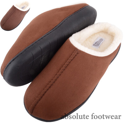 Absolute Footwear Mason, Herren Slipper Pantolette Slipper Kunstfell Innennaht Design 