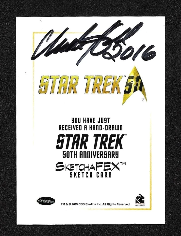 2017 Star Trek 50th Anniversary Ilia Sketch by Artist Charles Hall - Image 2 of 3