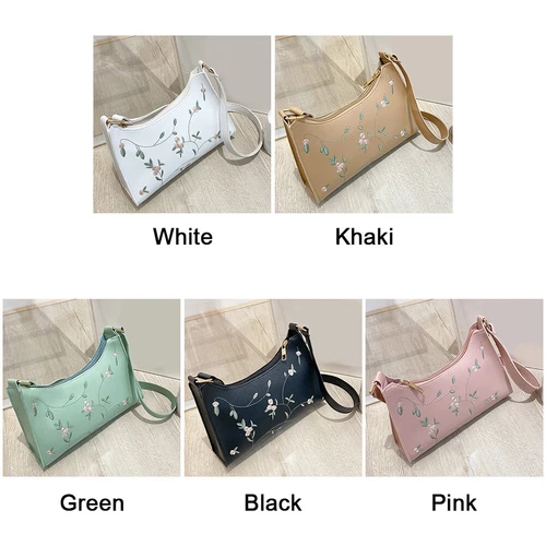 Damen Schultertasche Spitze Blumen Handtasche Hobo Bag weiches PU Leder Mädchen Handtasche - Bild 2 von 38
