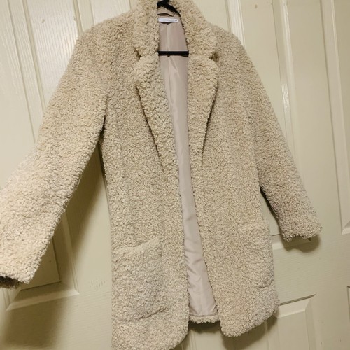 Fluffy Teddy Jacket Coat Teen Girls Youths Size 14 - Picture 8 of 10