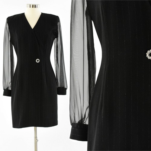 90s Vintage Womens 6 Black \u0026 Silver 