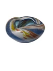 Vintage Murano Style Art Glass Handblown Multicolor Swirl Ashtray/ Decor Bowl