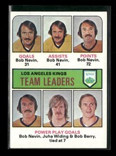 1975-76 Topps #320 Bob Nevin / Juha Widing / Bob Berry Los Angeles Kings