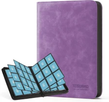 Trading Card Binder, 9 Side Loading Pocket Card Album Hold up to 540 Cards, Zipp