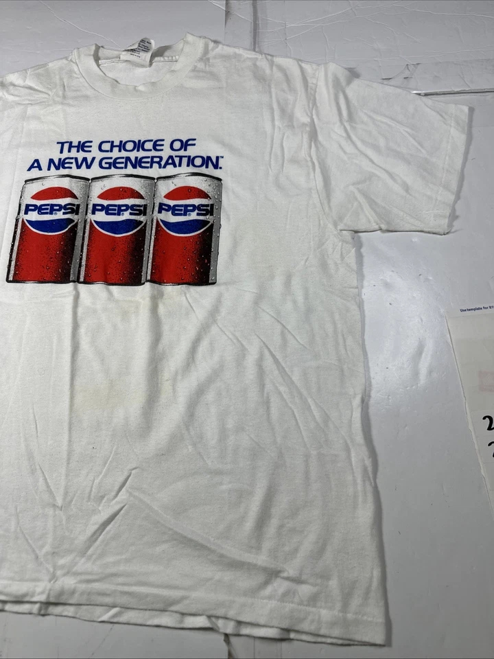Camiseta De Colección PEPSI La Elección De Una Generación Para Hombres EE. UU. Puntadas Individuales XL #2428 Foto 4 de 4