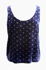 J. Crew Always Star Print Velvet Sleeveless Scoop Neck Lined Tank Top Size 10