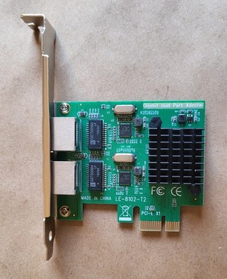 Dual Port RJ45 Gigabit Ethernet PCI-E Network Controller Card