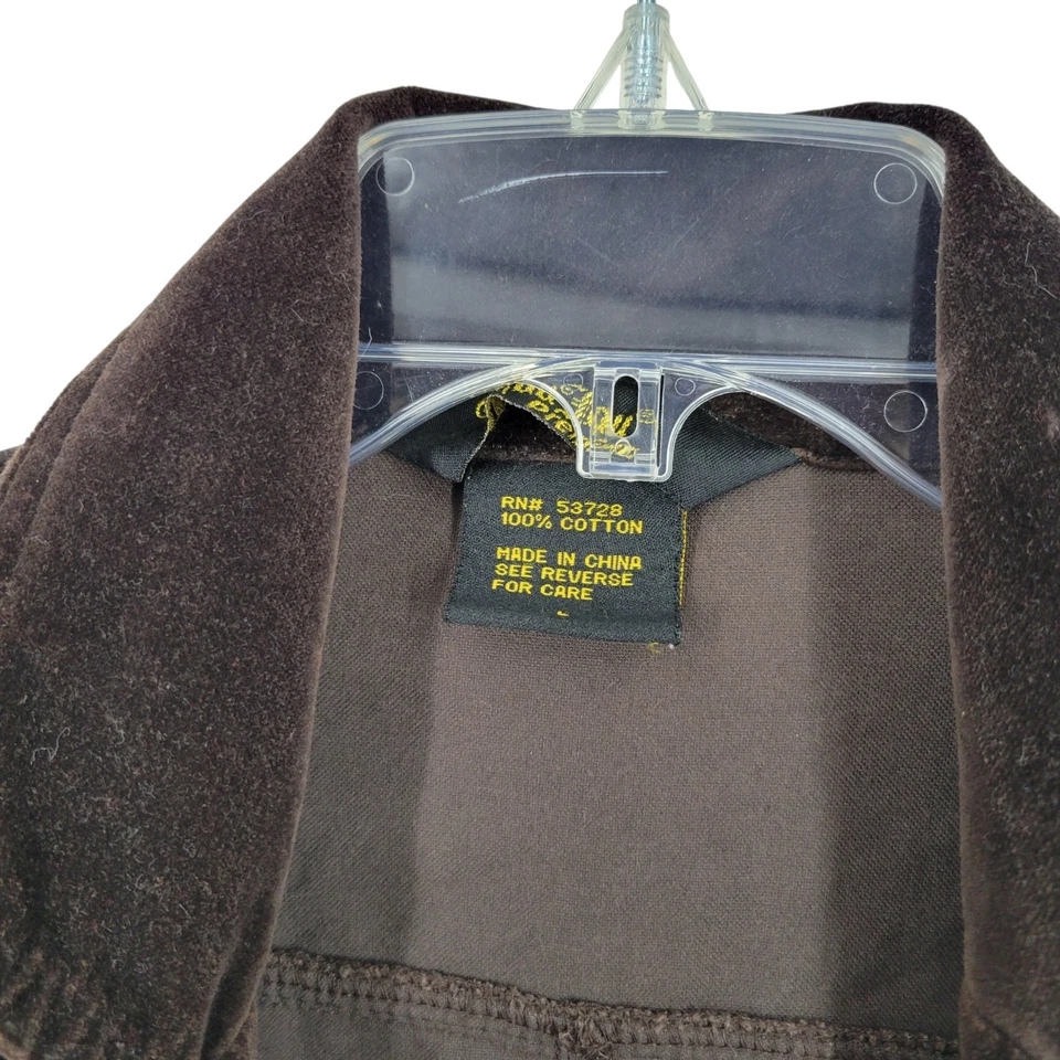 Chaqueta Blazer Larga Terciopelo Marrón De Colección Cinturón Abotonada Ajustada Gótica L Y2K Cottage Foto 3 de 4