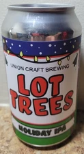 CRAFT Beer Can Lot trees Holiday IPA Union Craft Brewing Baltimore, Maryland