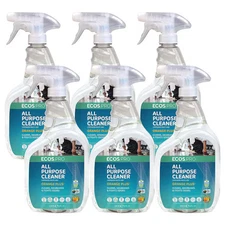 Ecos Pro Pl9706/6 All Purpose Cleaner, Trigger Spray Bottle, 32 Oz, Orange, 6 Pk