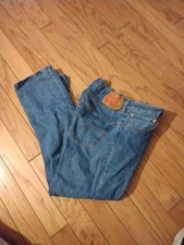 Levi  s 501 Original Straight Leg Button Fly Jeans Men's Blue Denim 32X30 - Flaws
