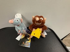 Disney Parks Ratatouille Shoulder Pals Plush Chef Remy & Emile Magnetic NWT