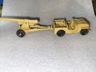 Vintage Marx Battleground Tan Jeep & Howitzer
