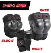 Eight Ball Multi-Sport Protective Knee, Elbow, and Wrist Guards Age 8+ - New