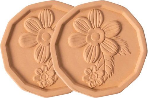 2 PCS Brown Sugar Saver Terracotta Keeper 2 PCS, Flower
