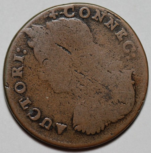 1787 Connecticut Colonial Copper, Draped Bust Left - Picture 2 of 8