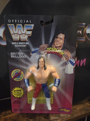WWF WWE Bend-Ems The British Bulldog Wrestling Jus...