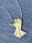 Estate Ster WALKING LIBERTY pendant ster NECKLACE from old Half Dollar!