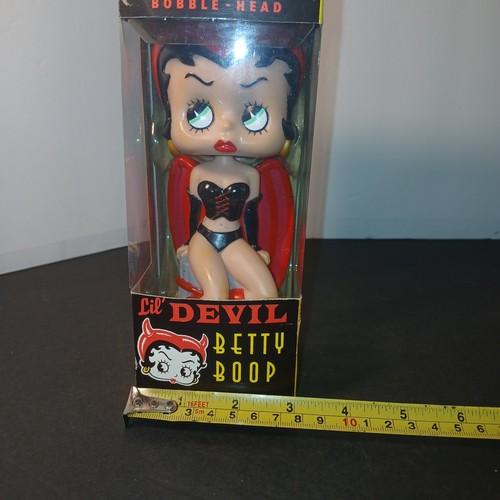Vintage BETTY BOOP LIL' DEVIL FUNKO 2007 VINILE WACKY WOBBLER BOBBLE HEAD nuovo - Foto 11 di 11