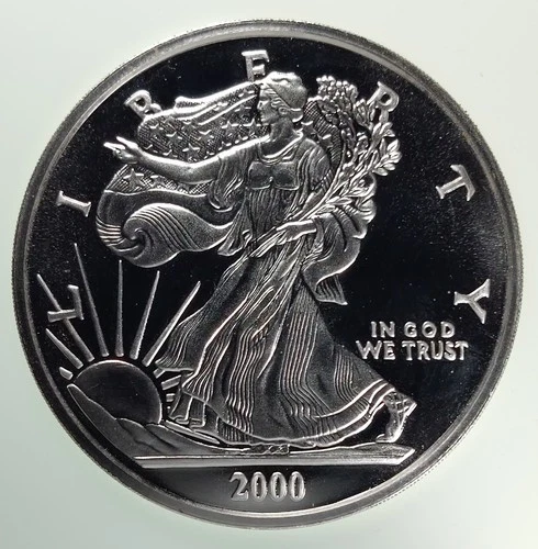 Giant 2000 US American Eagle Half Troy Pound .999 Silver Round Proof Coin