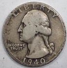 *SILVER* 1940-D  Washington Quarter -《Great Way To Buy Silver!!》