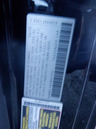 Seat Belt Front VIN K 8th Digit Hatchback 2 Door Fits 06-09 GOLF GTI 26693211 - Picture 7 of 12