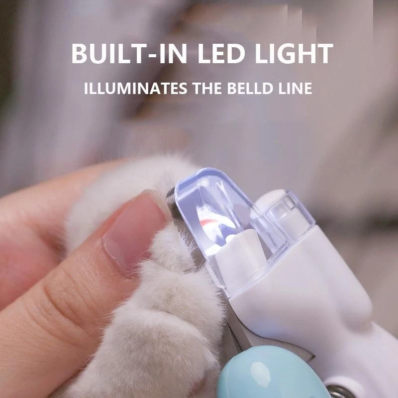 LED Pet Nail Clippers – Safe Grooming Scissors for Dogs, Cats & Small Animals
