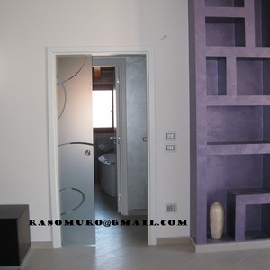 Porte a vetro 10 mm scorrevole interno muro per controtelaio ... Montaggio porta scorrevole interno muro