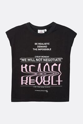 CHEAP MONDAY REVOLT SENDER T/SHIRT - BLACK - 0612766
