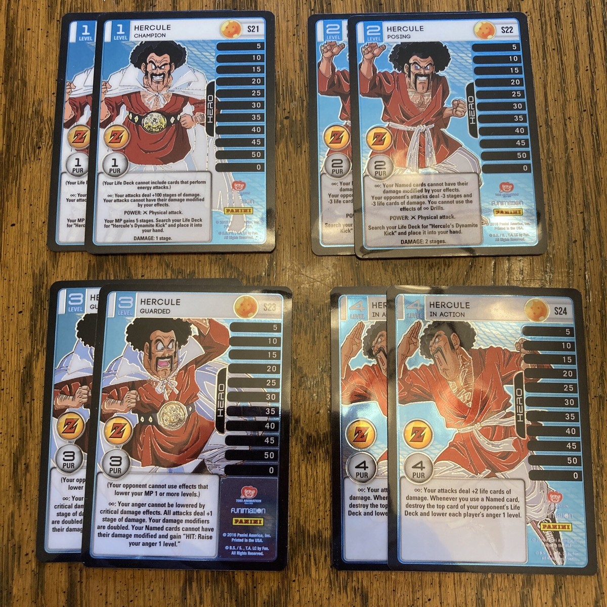 8- PANINI DRAGON BALL Z AWAKENING FOIL CARD - #S21, S22, S23, S24