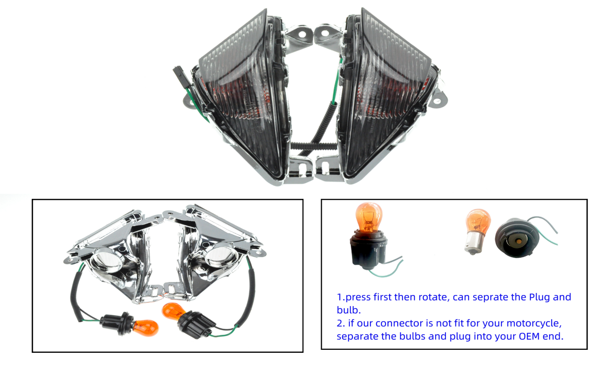 For Kawasaki Z1000ABS;Ninja ZX6R ZX636 ZX600;Front Indicator Turn