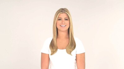 Secret Extensions Salon Edition Daisy Fuentes Headband 18in 80g Hair Red Blonde