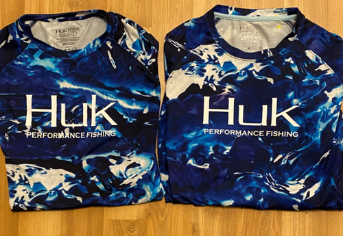 Chemise homme HUK Performance Fishing taille S dorée et