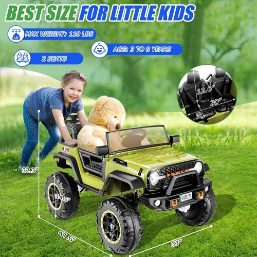 2-Seater Ride on Truck 24V 400W Kids Electric Car Ride on Toy w/ Remote Control - Picture 39 of 79