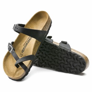 Birkenstock Mayari Womens Oiled Leather Black 171481 Slides Sandals Shoe Size 40 | eBay