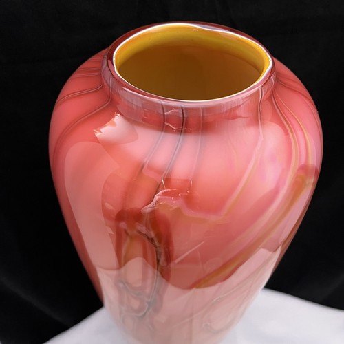 Large 17" Glass Vase FOCI Michael Boyd 2002 Original Hand Blown Studio Art Glass - Picture 7 of 14